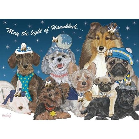PIPSQUEAK PRODUCTIONS Pipsqueak Productions H541 Hanukkah Dogs Hanukkah Boxed Cards - Pack of 10 H541